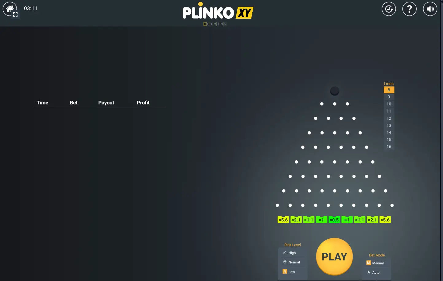 Plinko balls XY version screenshot